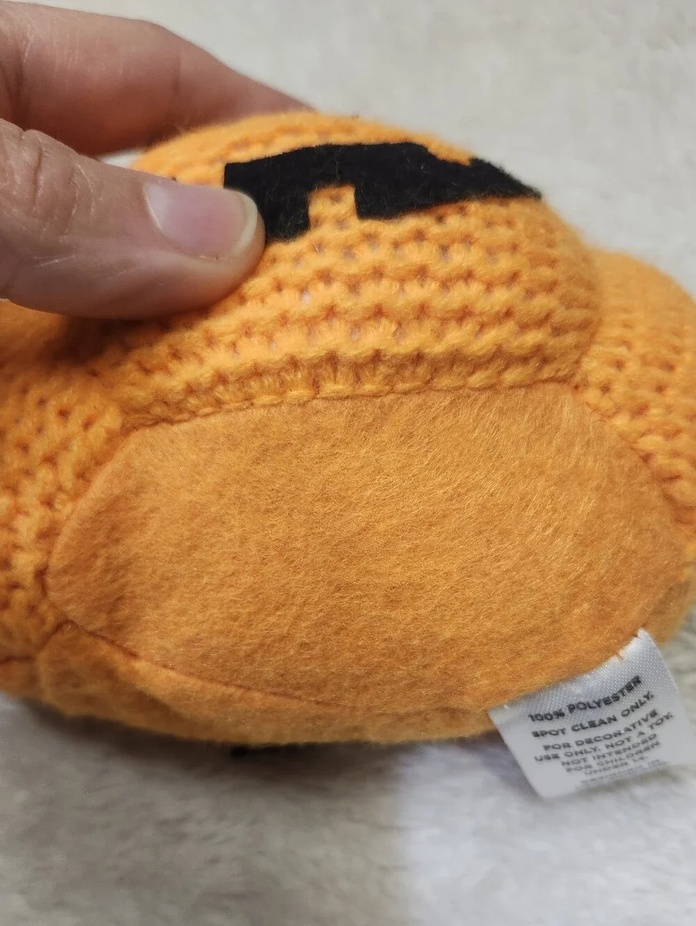 NWT Legacy & Main Mini Crochet Pumpkin Jack O Lantern Halloween Decor Paper Stor